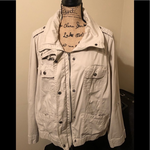 Style & Co. Jackets & Blazers - NY&CO | Tan cargo jacket